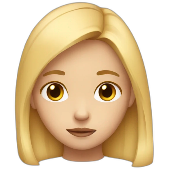 Sad blond girl emoji