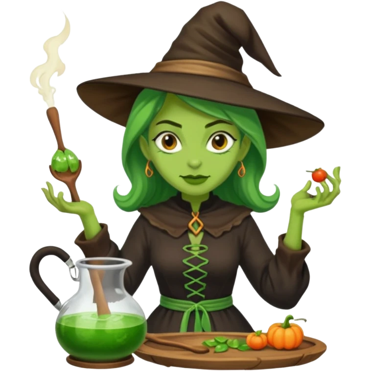 green witch cooking potion emoji