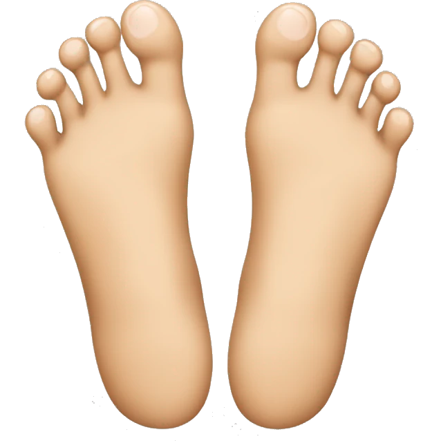 feet with legs on each toe emoji