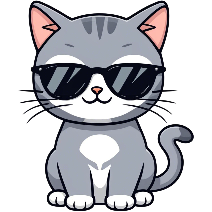 Cat with sunglasses emoji