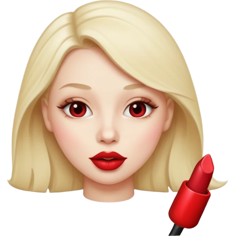 Heart lip biting emoji