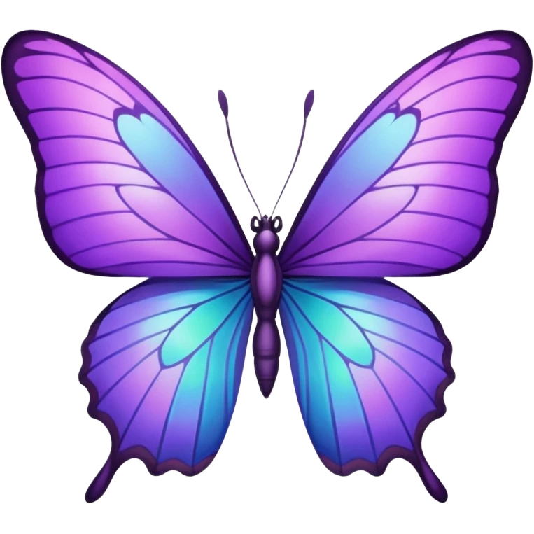 Purple butterfly with sharp ends on each wing emoji