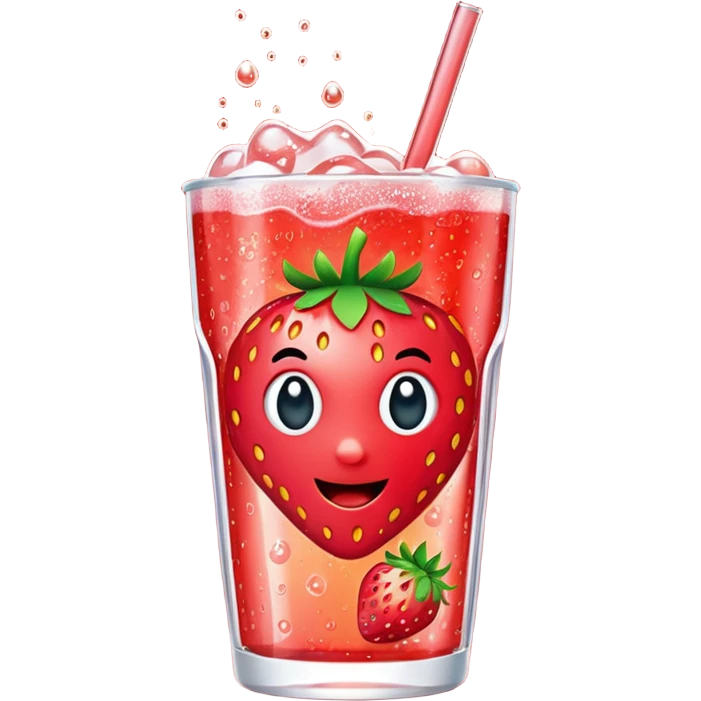 hyper sparkle strawberry Fanta  emoji