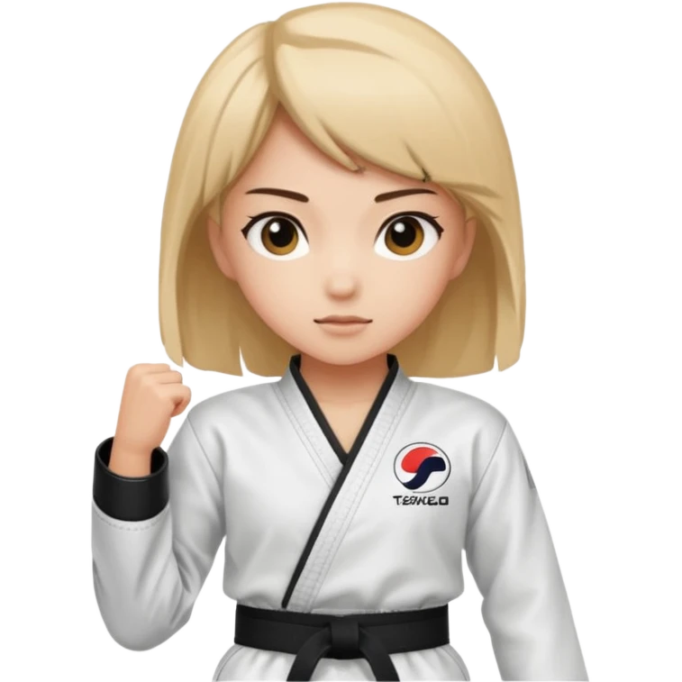 ITF taekwondo girl emoji