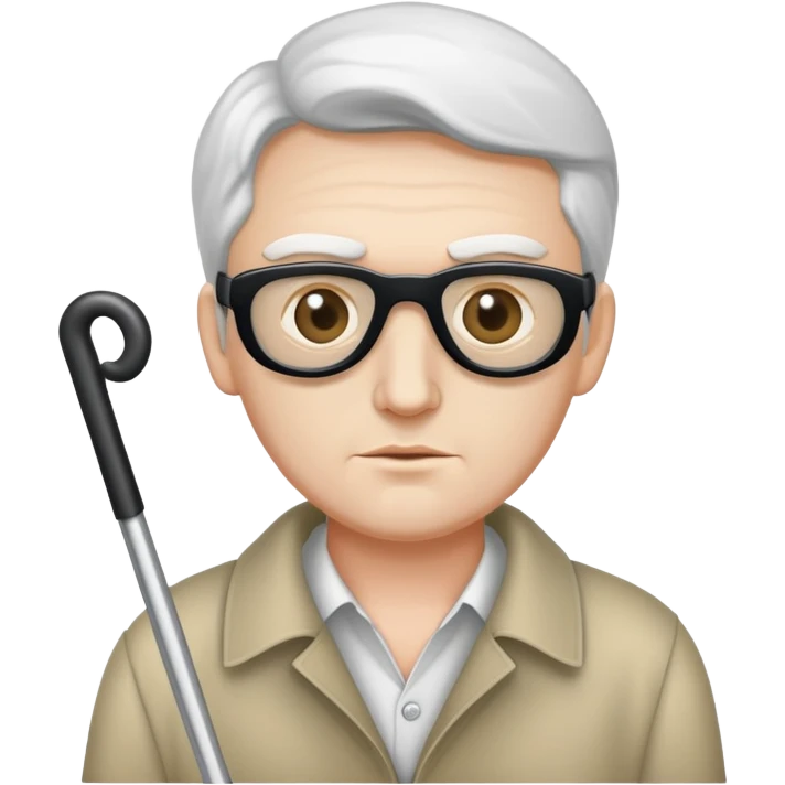 blind man with white cane emoji