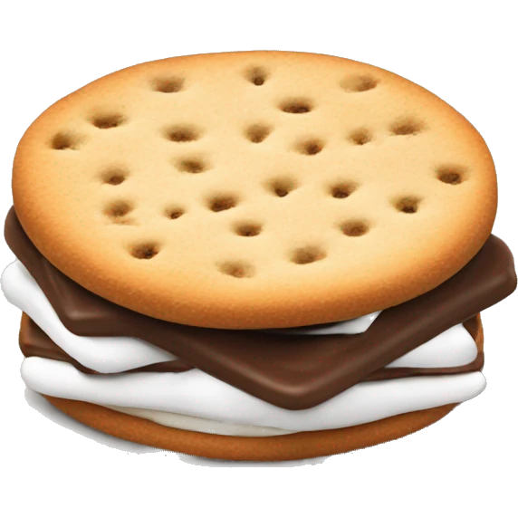 Realistic smores cookie sandwich isolated  emoji