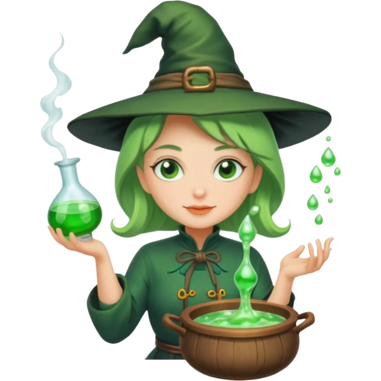 green witch cooking potion emoji