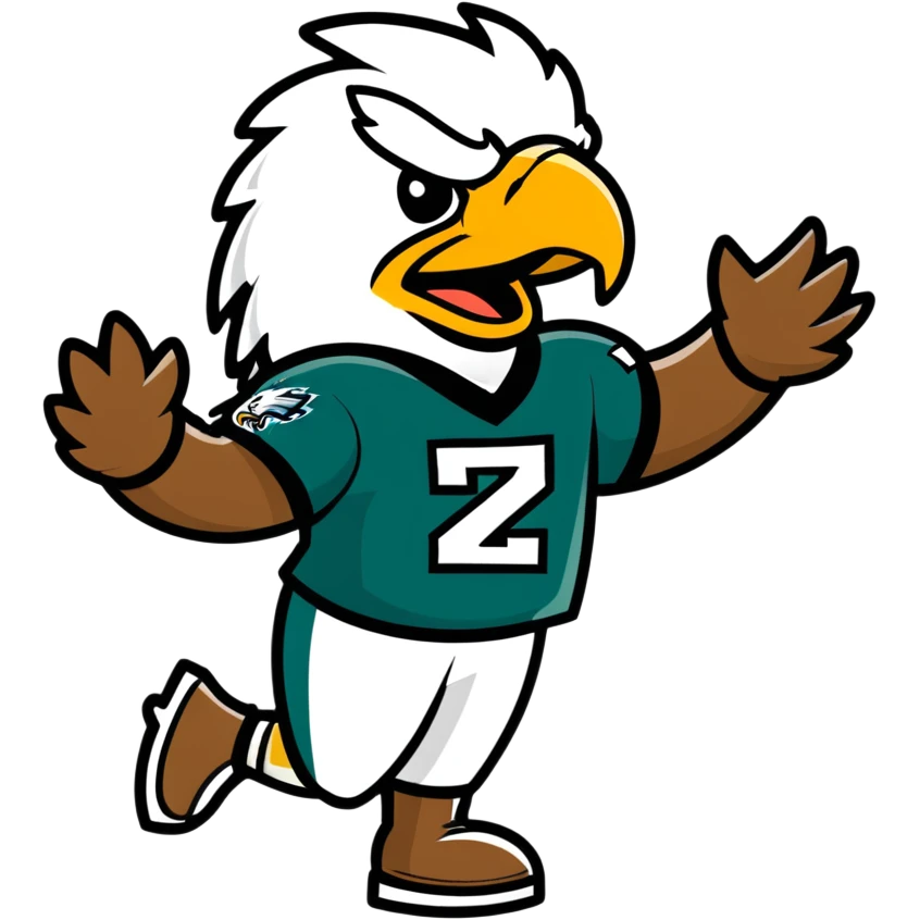 Eagles fan celebrating hard emoji