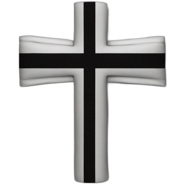 Black Cross on white flag emoji
