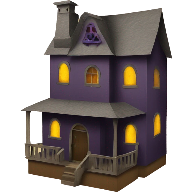 Cardboard haunted house  emoji