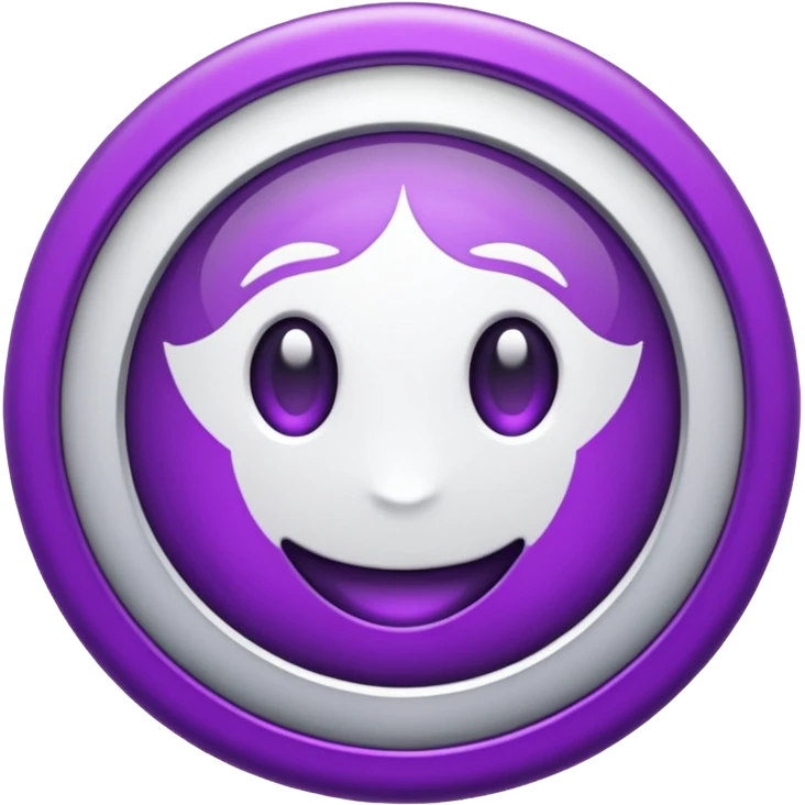 anel branco e roxo emoji