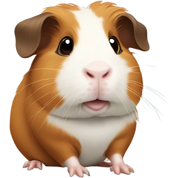 Guinea pig with name tag Julie emoji