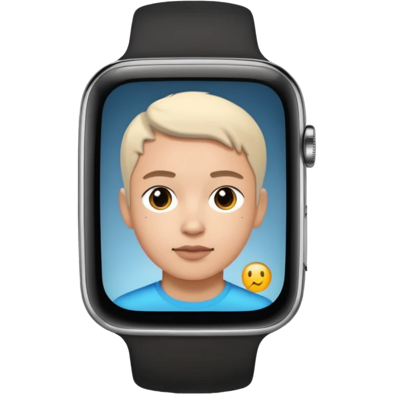 Young person wearing a smartwatch emoji