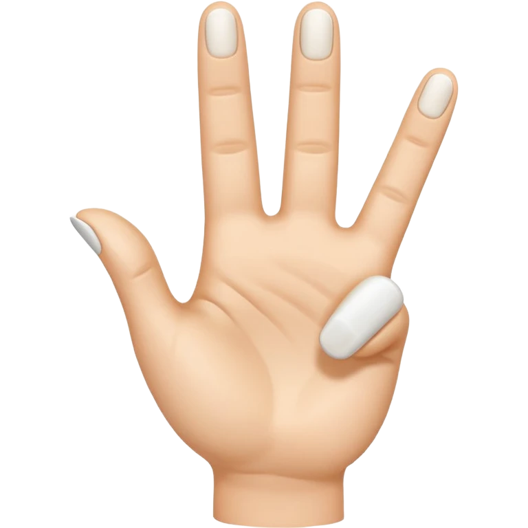 A 3D emoji in iOS emoji aesthetic style of a hand making a trigger-like gesture, with the index finger extended forward and the thumb raised upward, other fingers folded, clean white background, glossy and smooth Apple-style design

 emoji