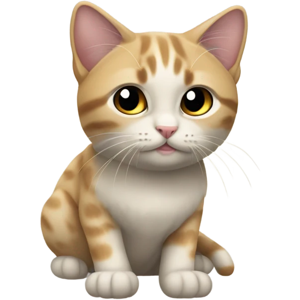 Kumral kız ve tekir kedi  emoji