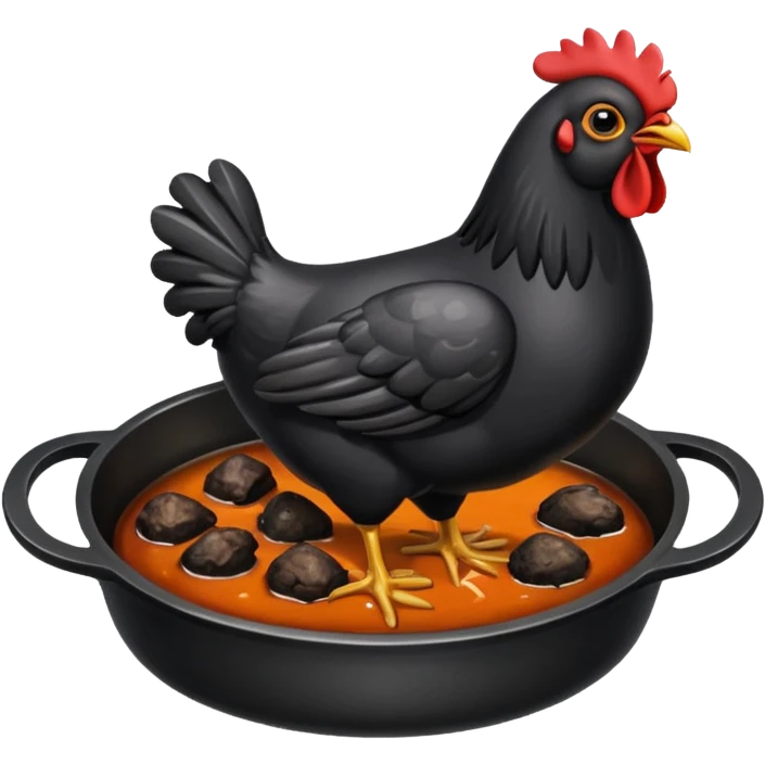 black chicken dish emoji