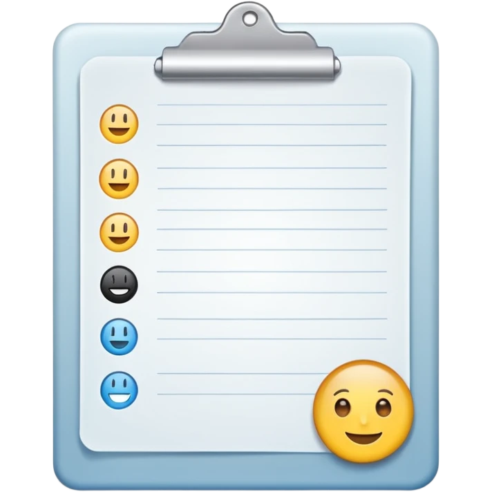 test completion sheet emoji