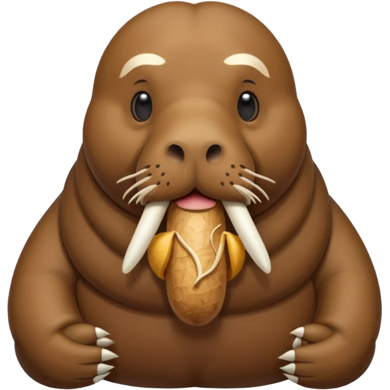 walrus holding peanut emoji