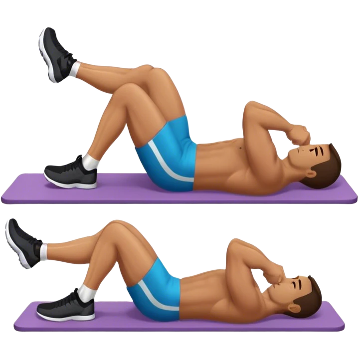 lying down man weighted glute bridges emoji