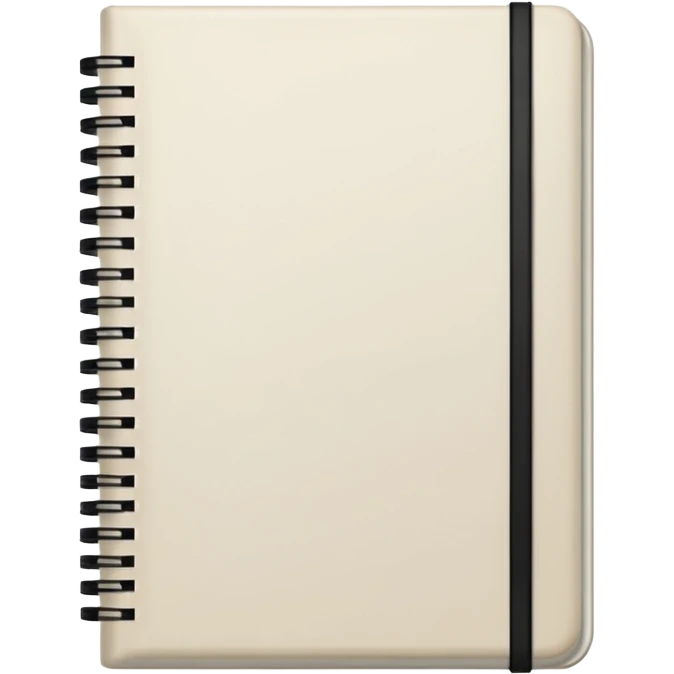 Realistic notebook with neutral color emoji