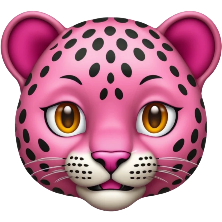 Emoji leopardo rosa cuerpo entero de lado y más realista emoji