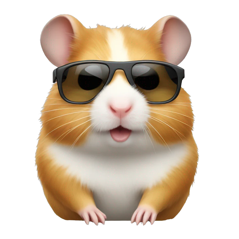 hamster with sunglasses emoji