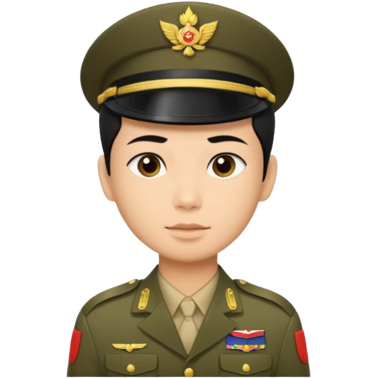 thai soldier short hair emoji