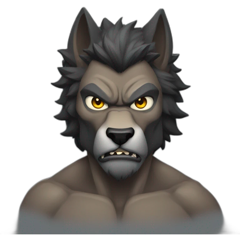 Very buff werewolf emoji