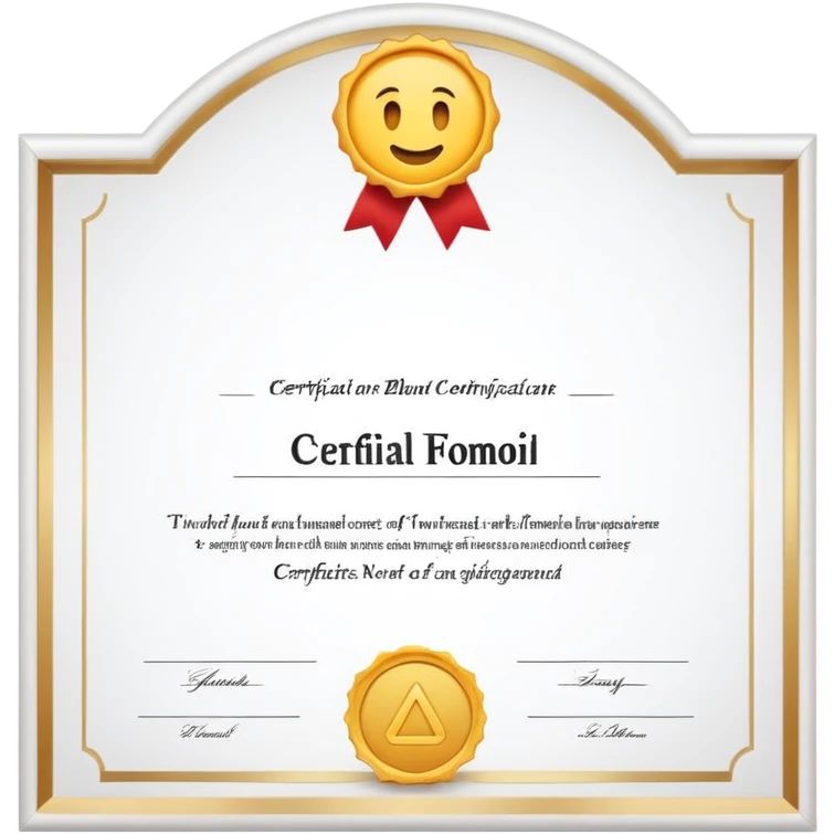 certificate emoji