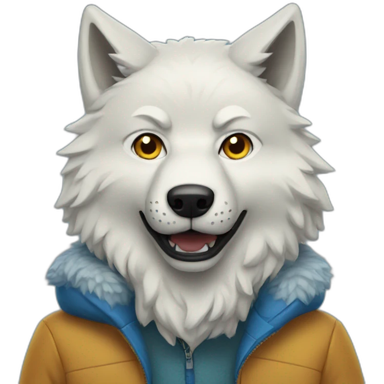 Snow wolf emoji