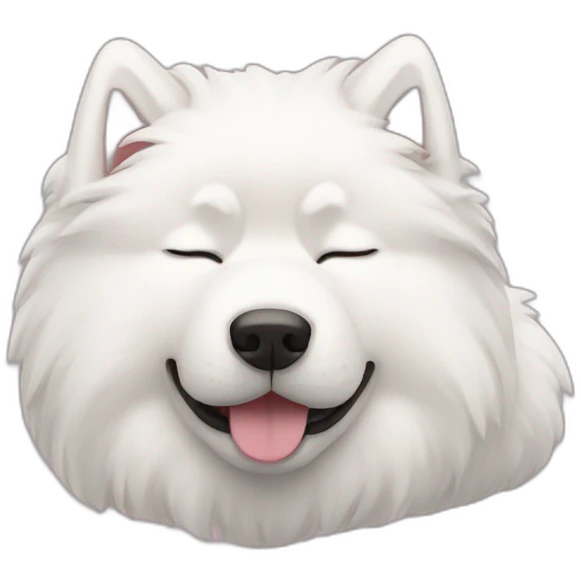 sleeping samoyede emoji