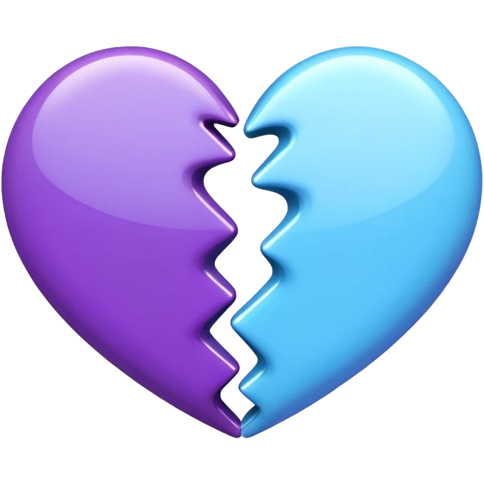 A light blue and Purple Heart revolving around each other  emoji