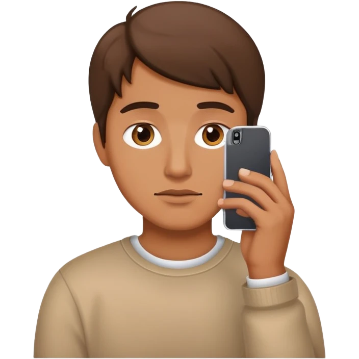 person thinking with iPhone emoji