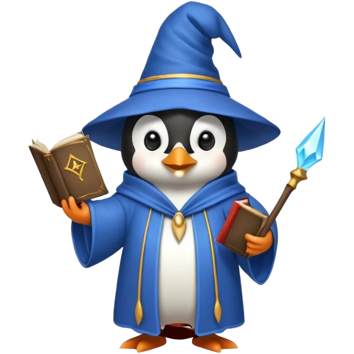 Penguin Wizard emoji