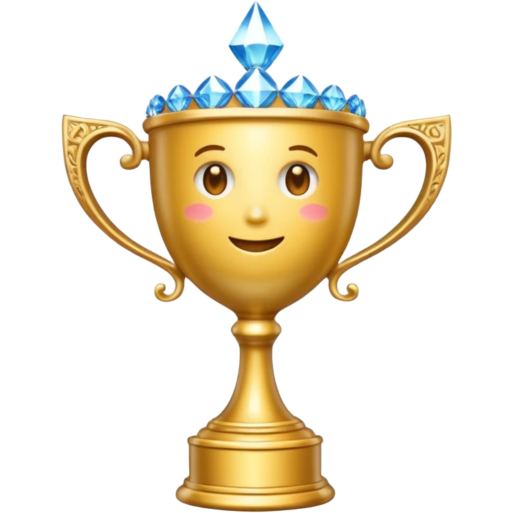 Trophy Cup made of brilliants emoji