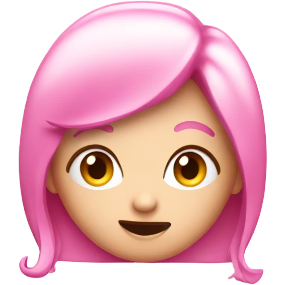 Nervous,cute,flirty, pink emoji emoji