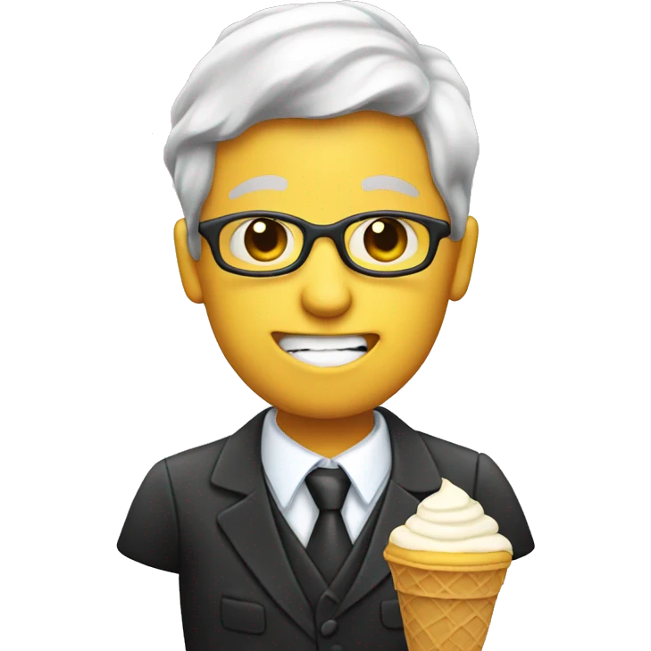 Lawyer eating ice cream emoji
