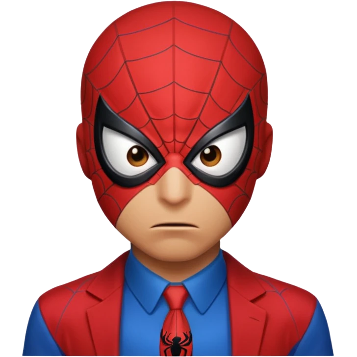 Homem aranha bravo rosto emoji