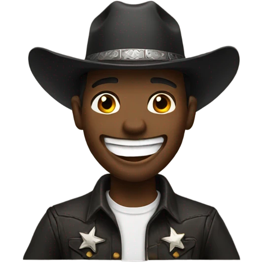black cowboy laughing emoji