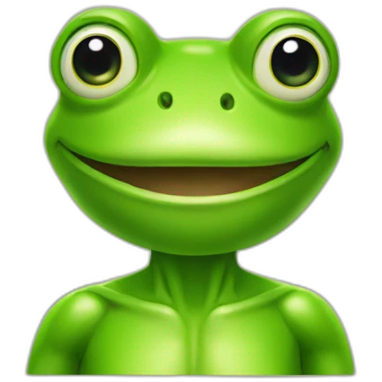 Human body with frog head emoji