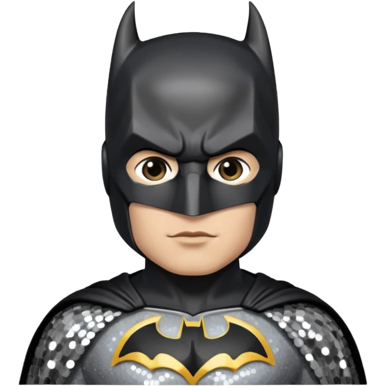 Batman with Sequin Outfit, light skin emoji