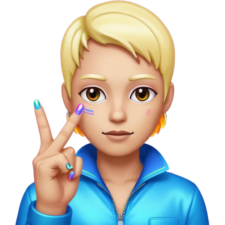 middle finger cyberpunk emoji