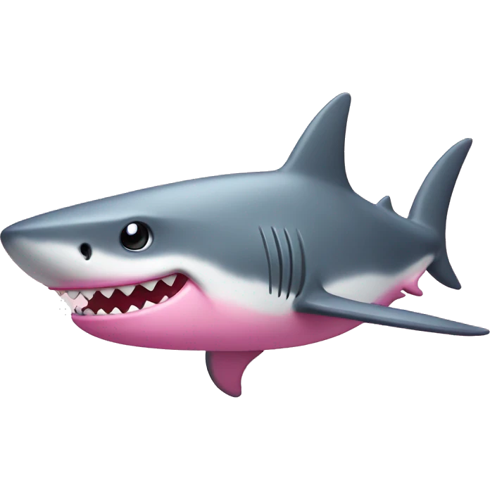 Preppy pink shark  emoji