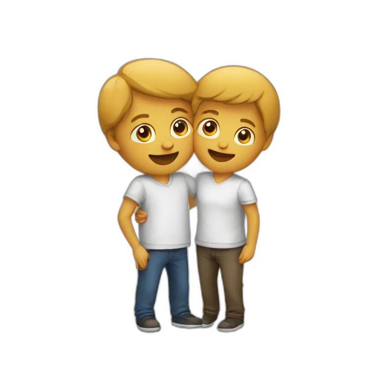 Deux personnes qui s'embrassent emoji