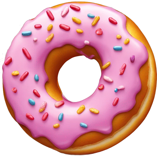 Donut sucré au sucre emoji