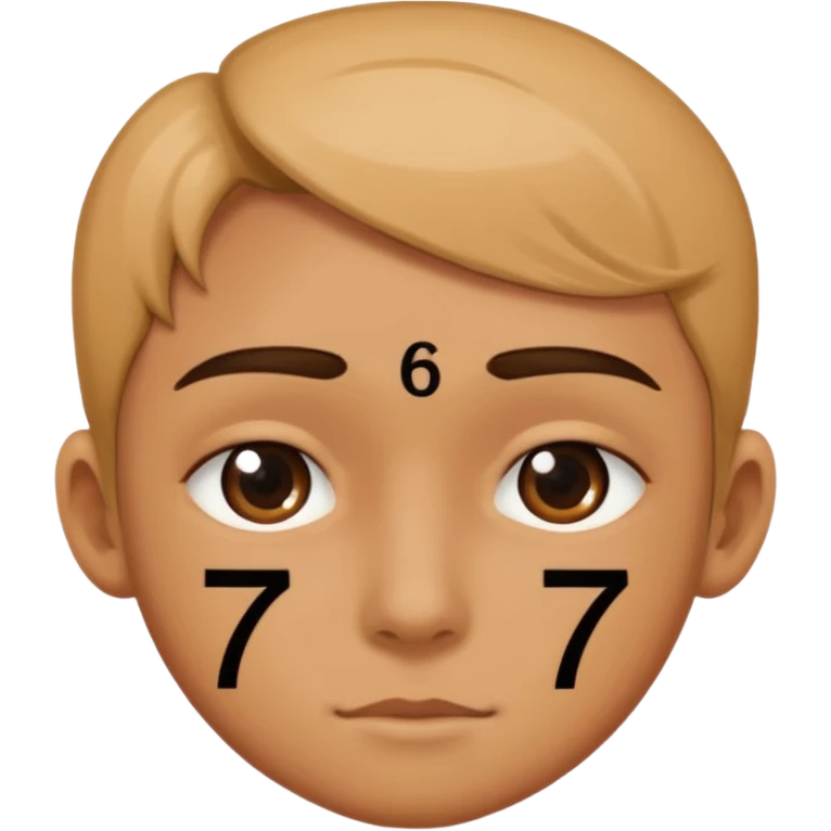 A person with 6 and 7 emoji