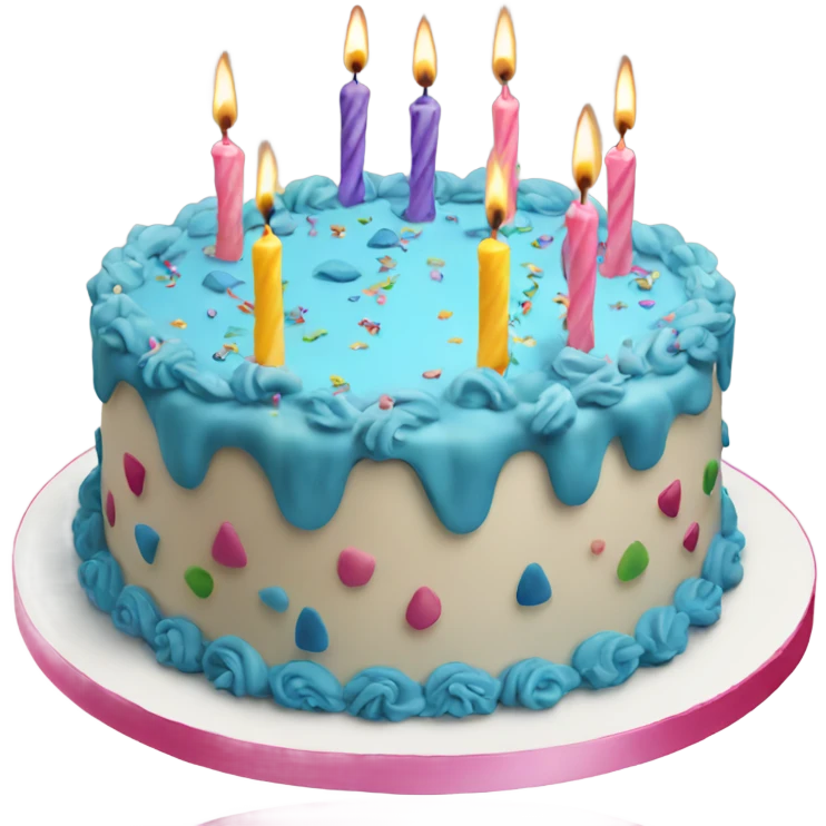 Beautiful birthday cake emoji
