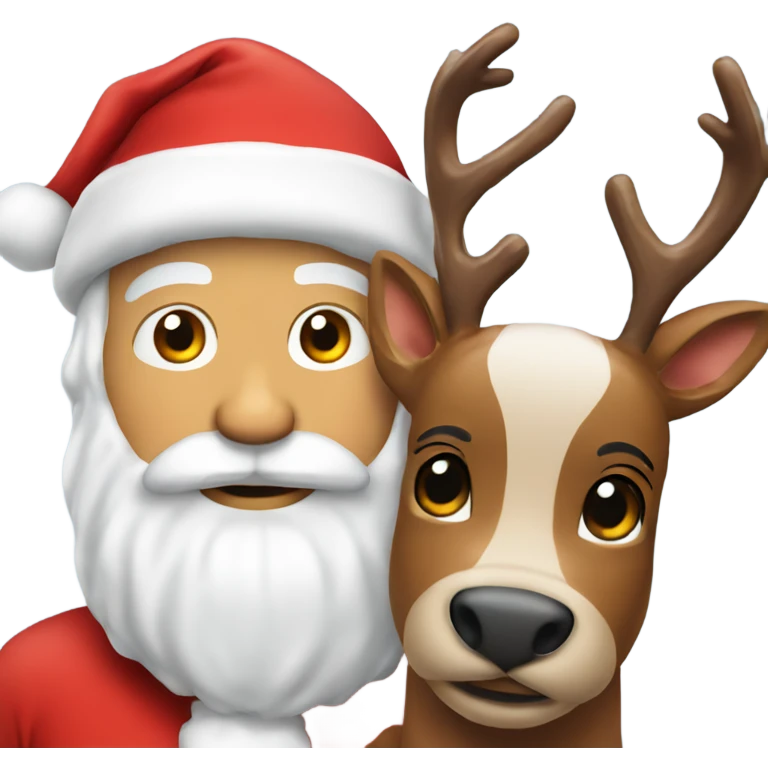 Santa Claus with Rudolf emoji