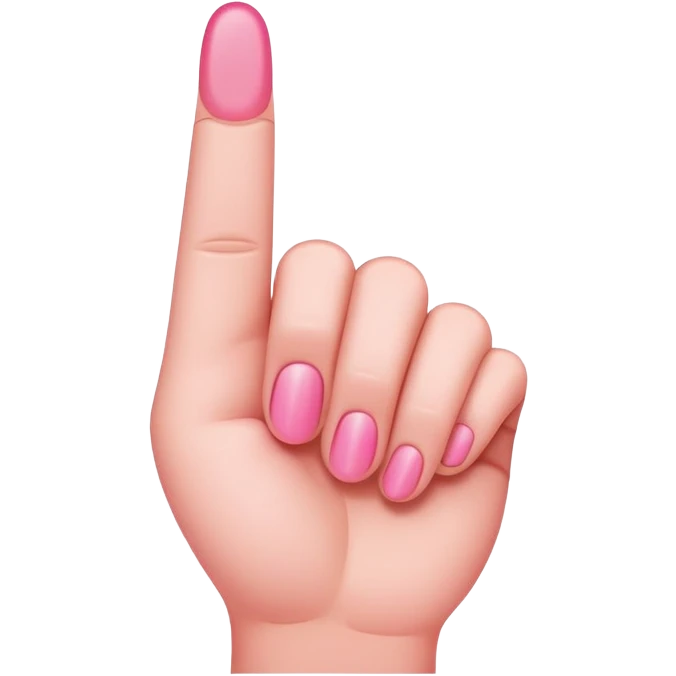 Pink middle finger emoji