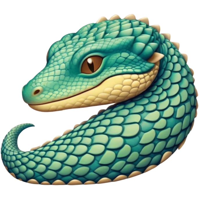 Meme-Worthy cute Sleeping Monitor Lizard Portrait Emoji, Head resting peacefully with a contented smile, showcasing intricately patterned scales and eyes gently closed in serene slumber, Simplified yet comically adorable features, highly detailed, glowing with a soft, drowsy earthy light, high shine, relaxed and utterly lovable, stylized with an air of playful laziness, bright and heartwarming, soft glowing outline, capturing the essence of a sleeping reptilian guardian that feels destined to become the next viral icon of adorable rest! emoji